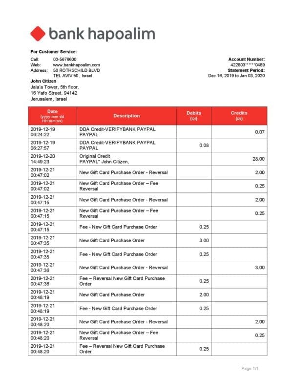 Israel-Bank-Hapoalim-1_000001.jpg Israel Bank Hapoalim proof of address bank statement template in Word and PDF format