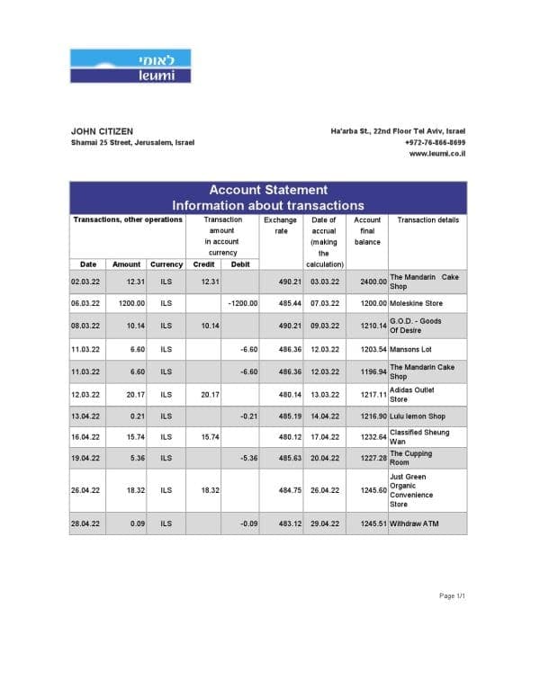 Israel-Leumi-bank-statement-Excel-and-PDF-template.jpg Israel Leumi bank statement Excel and PDF template