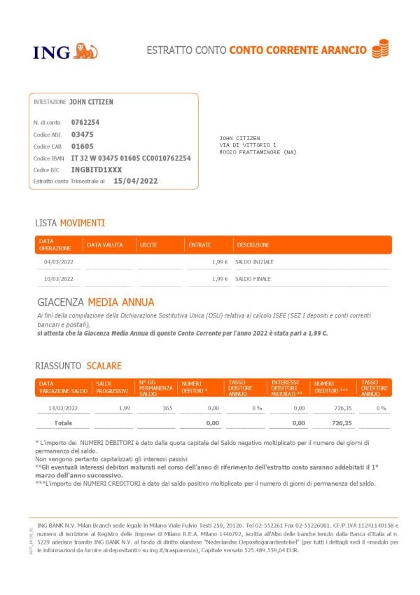 Italy-ING-bank-statement-Word-and-PDF-template-2-pages-1.jpg Italy ING bank statement Word and PDF template, 2 pages