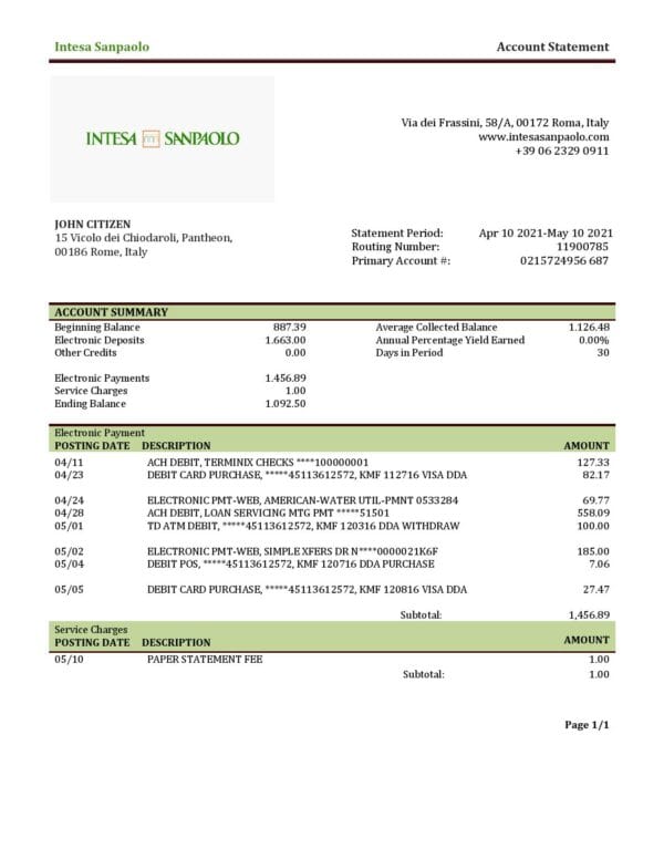 Italy-Intesa-Sanpaolo-bank-statement-template-in-.doc-and-.pdf-format-fully-editable.jpg Italy Intesa Sanpaolo bank statement template in .doc and .pdf format, fully editable
