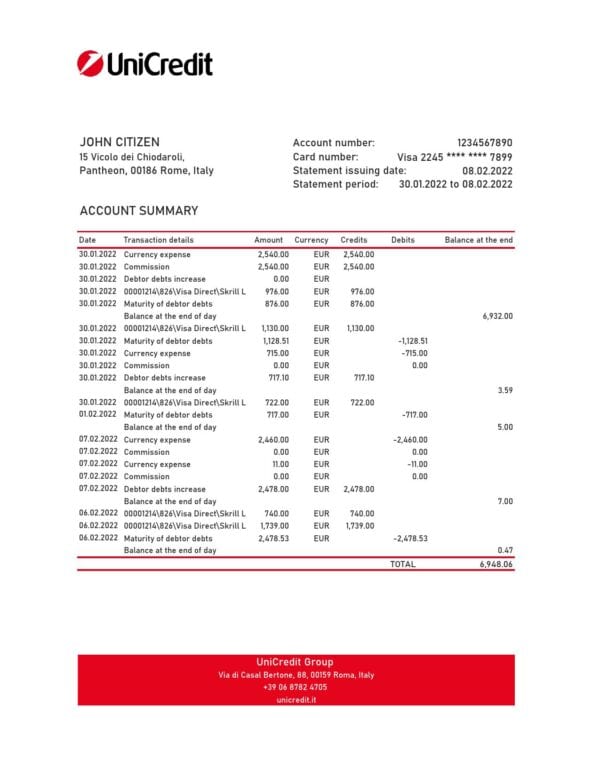 Italy-Unicredit-bank-statement_000001-1.jpg Italy Unicredit Bank Statement Excel and PDF Template