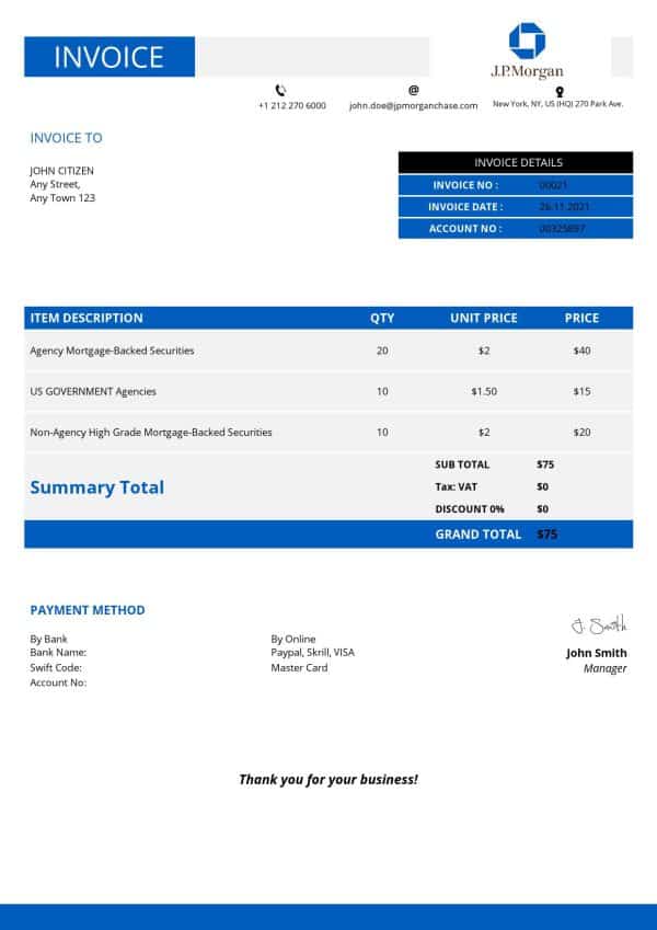 JP-Morgan.jpg USA JP Morgan invoice template in Word and PDF format