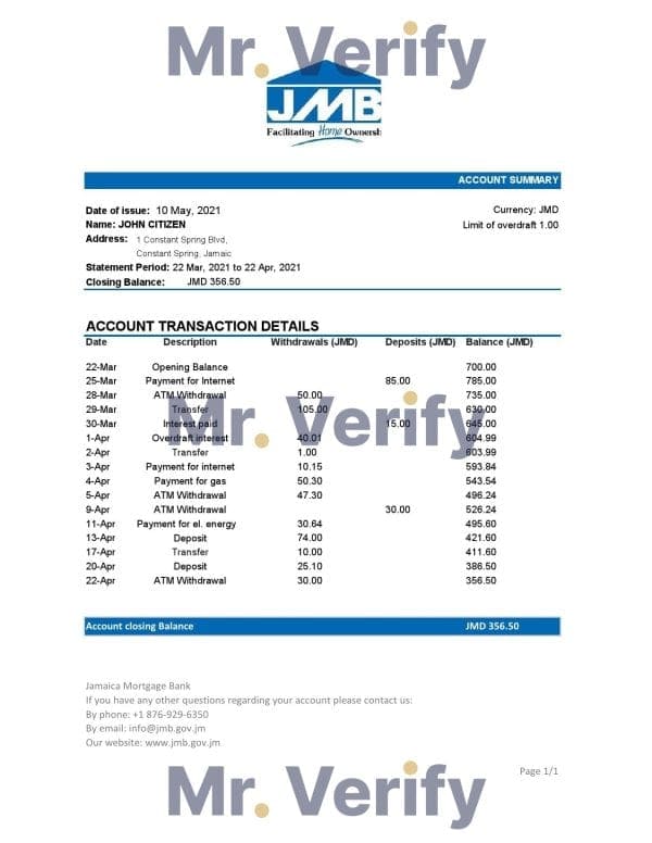Jamaica-Mortgage-BanK-1.jpg Jamaica Mortgage Bank statement easy to fill template in Excel and PDF format