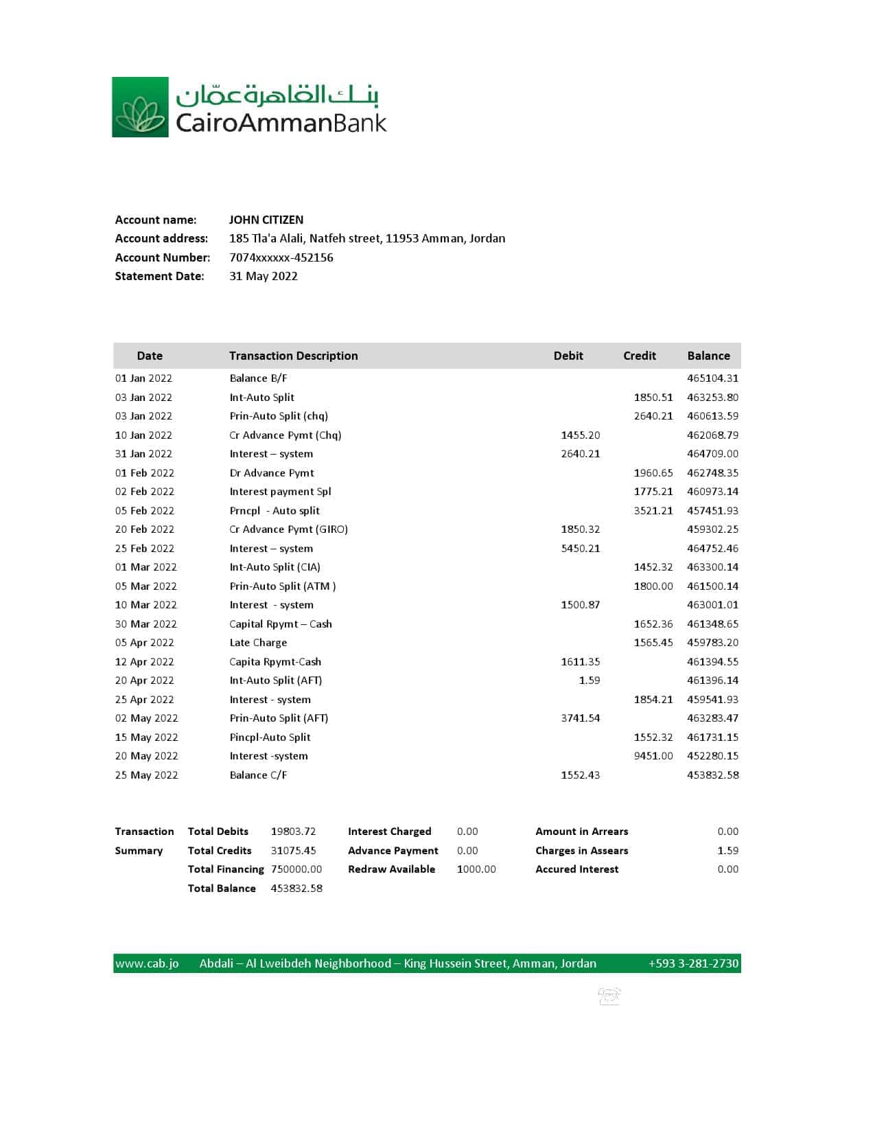 Jordan-Cairo-Amman-bank-statement-Excel-and-PDF-template.jpg Jordan Cairo Amman bank statement Excel and PDF template