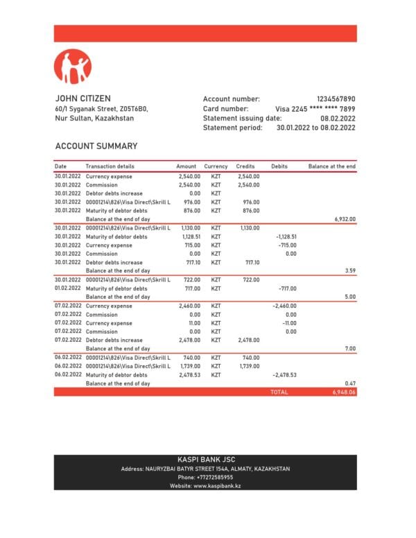 Kazakhstan-Kaspi-Bank-statement_000001-1-1.jpg Kazakhstan Kaspi bank statement Excel and PDF template