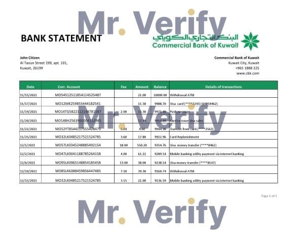 Kuwait-Commercial-Bank-1.jpg Kuwait Commercial Bank statement easy to fill template in .xls and .pdf file format