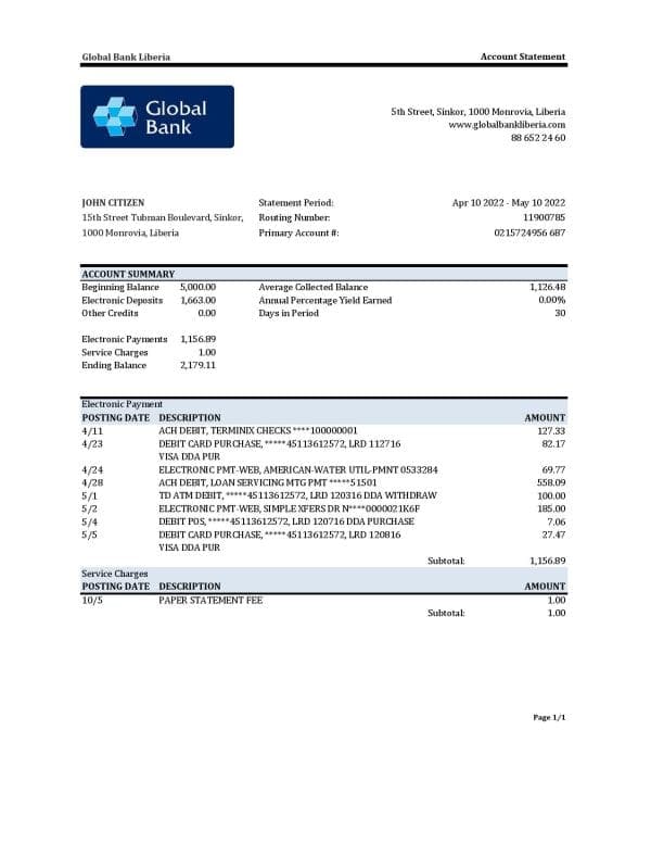 Liberia-Global-Bank-statement-Excel-and-PDF-template.jpg Liberia Global Bank statement Excel and PDF template