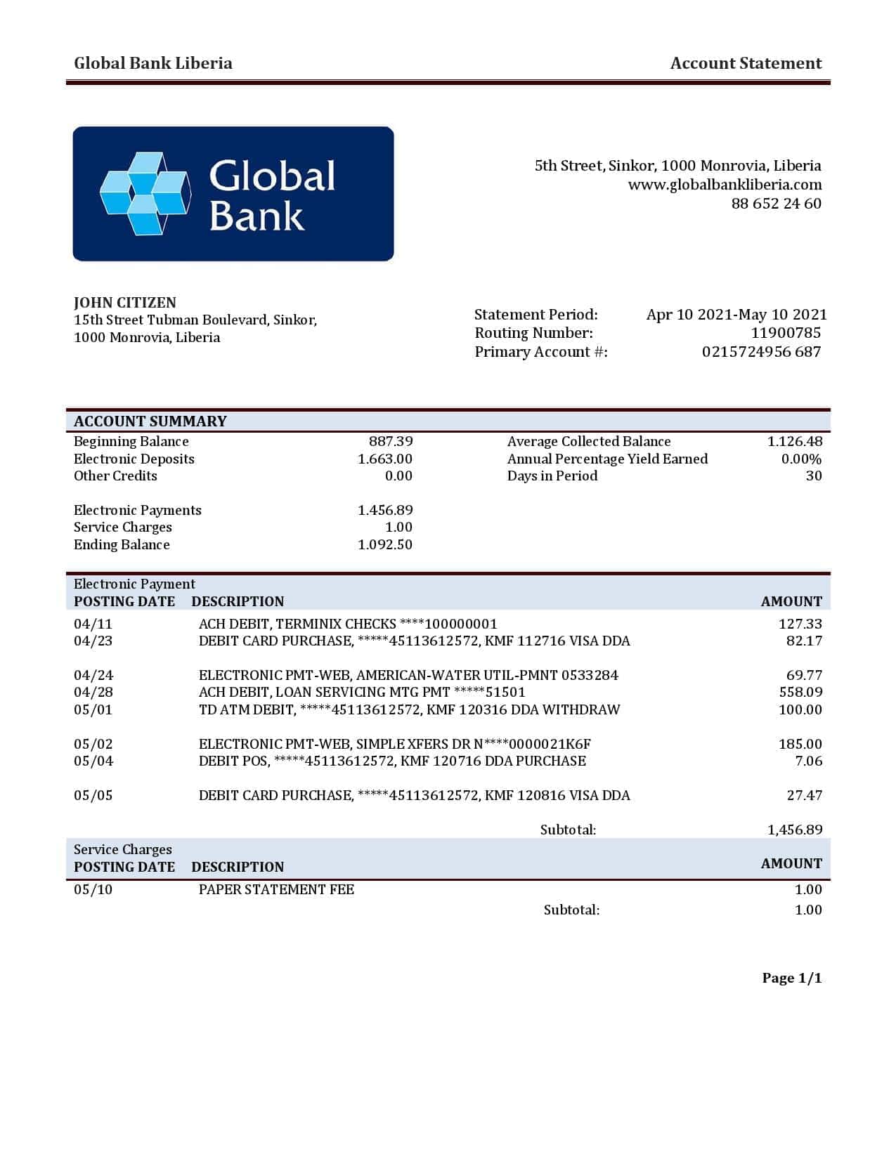 Liberia-Global-Bank-statement-template-in-Word-and-PDF-format.jpg Liberia Global Bank statement template in Word and PDF format