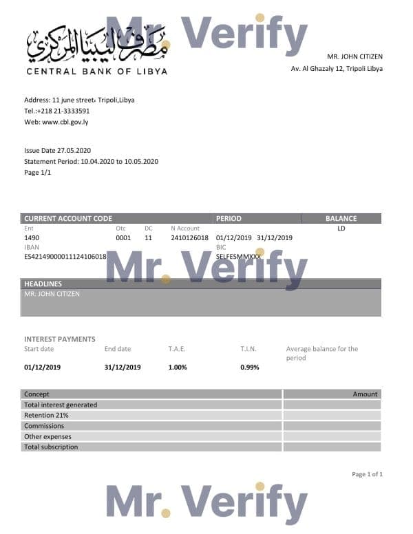 Libya-Central-Bank-Of-Libya-1.jpg Libya Central Bank of Libya proof of address bank statement template in Word and PDF format (.doc and .pdf)