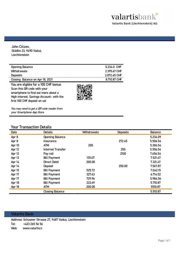 Liechtenstein-Valartis-bank-statement-template-in-Word-and-PDF-format.jpg Liechtenstein Valartis bank statement template in Word and PDF format
