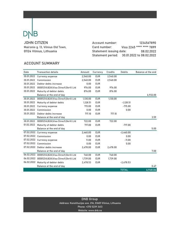 Lithuania-DNB-bank-statement-Excel-and-PDF-template.jpg Lithuania DNB bank statement Excel and PDF template