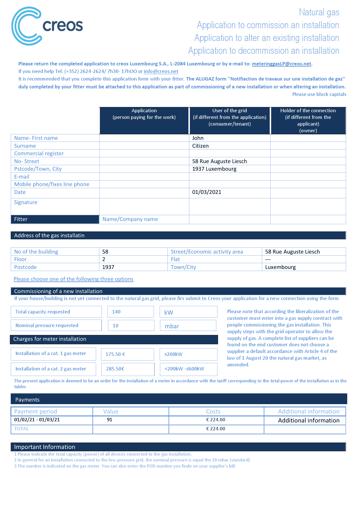 Luxemburg-Creos.png Luxembourg Creos gas utility bill template in Word and PDF format (.doc and .pdf)