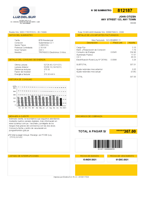 Luz-Del-Sur.png Peru Luz de Sur utility bill template in Word and PDF format, fully editable