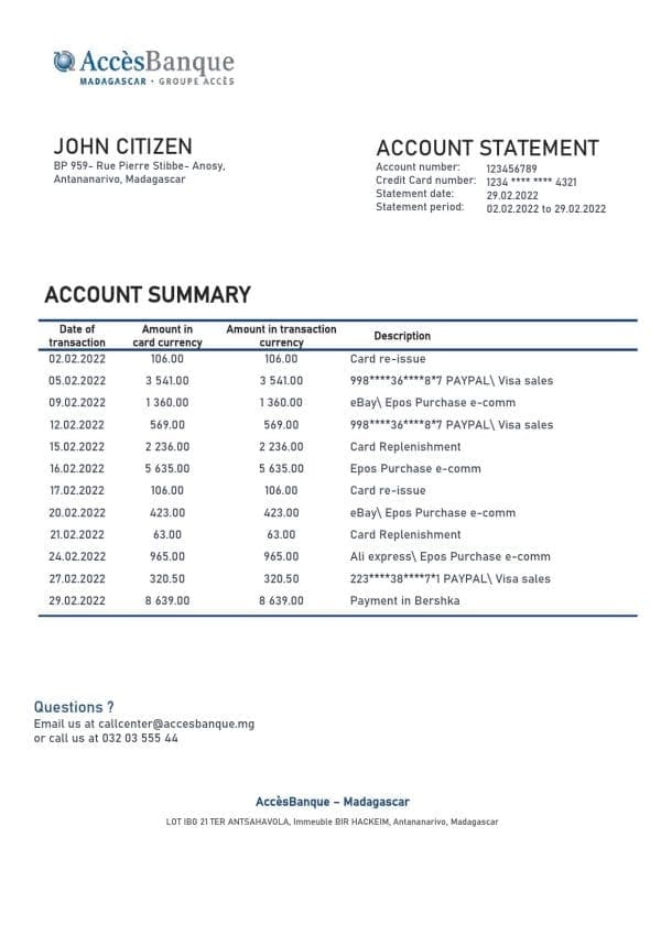Madagascar-Acces-Banque-bank-statement-template-in-Word-and-PDF-format.jpg Madagascar Acces Banque bank statement template in Word and PDF format