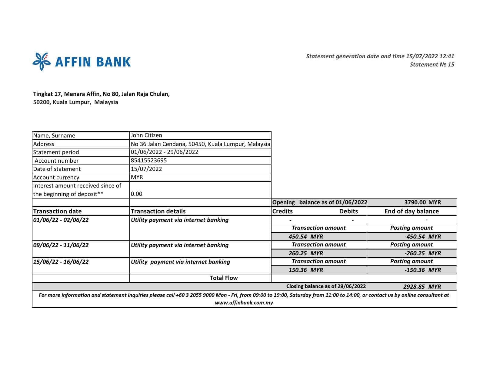Malaysia-Affin-Bank-statement-Excel-and-PDF-template.jpg Malaysia Affin Bank statement Excel and PDF template