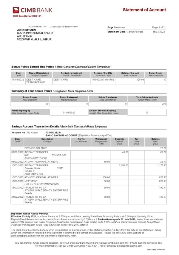 Malaysia-CIMB-bank-statement_000001.jpg Malaysia CIMB bank statement Word and PDF template, 2 pages