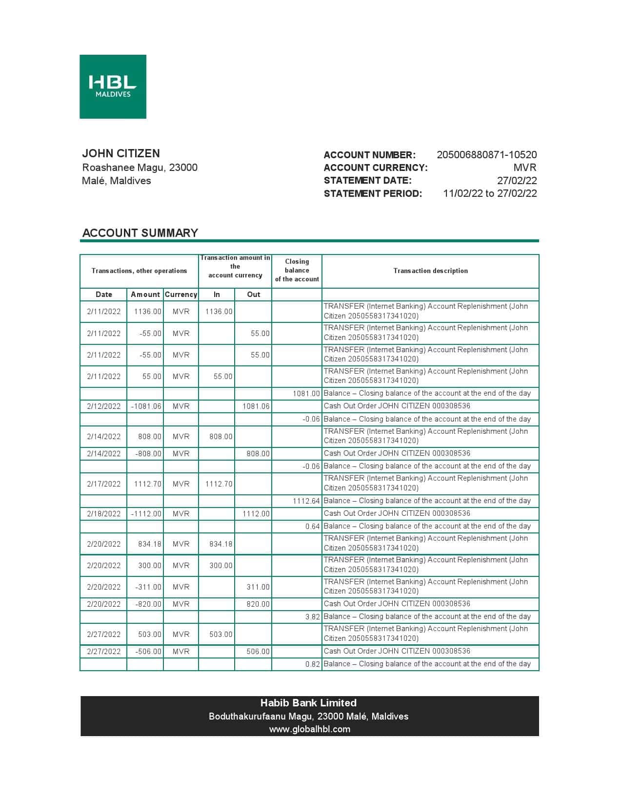Maldives-HBL-bank-statement-Excel-and-PDF-template.jpg Maldives HBL Bank Statement Excel and PDF Template