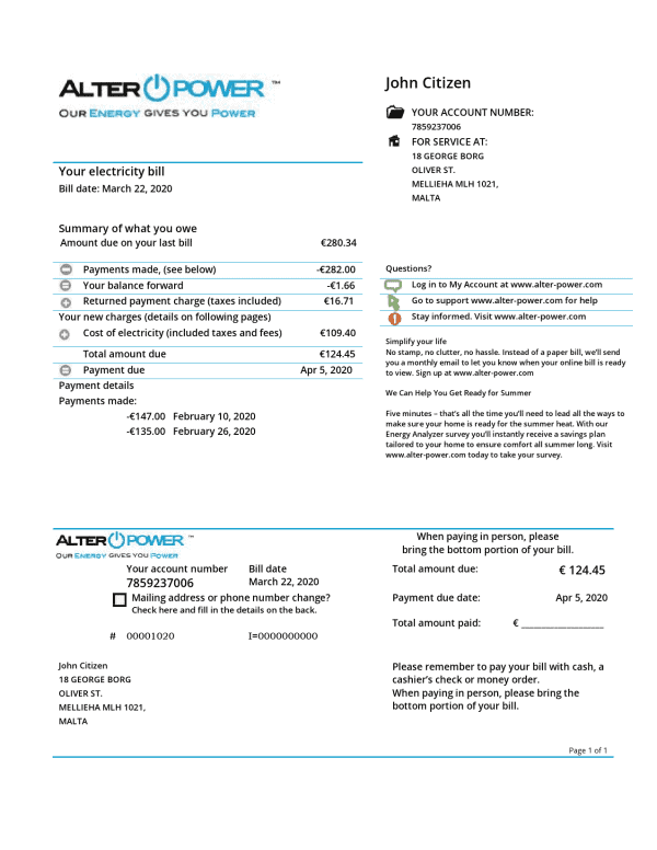 Malta-AlterPower-Malta_000001.png Malta AlterPower Malta proof of address utility bill template in Word and PDF format