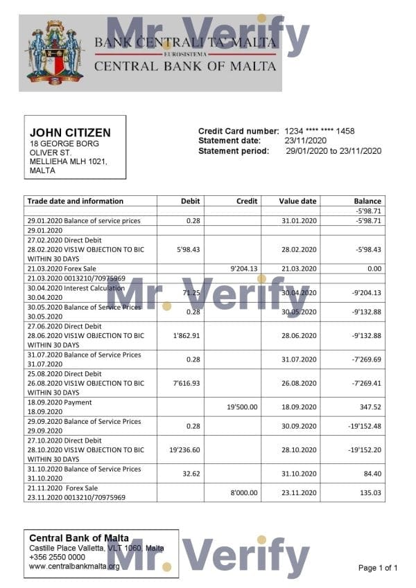 Malta-Central-Bank-of-Malta-bank-statement-template-in-Word-and-PDF-format.jpg Malta Central Bank of Malta bank statement template in Word and PDF format