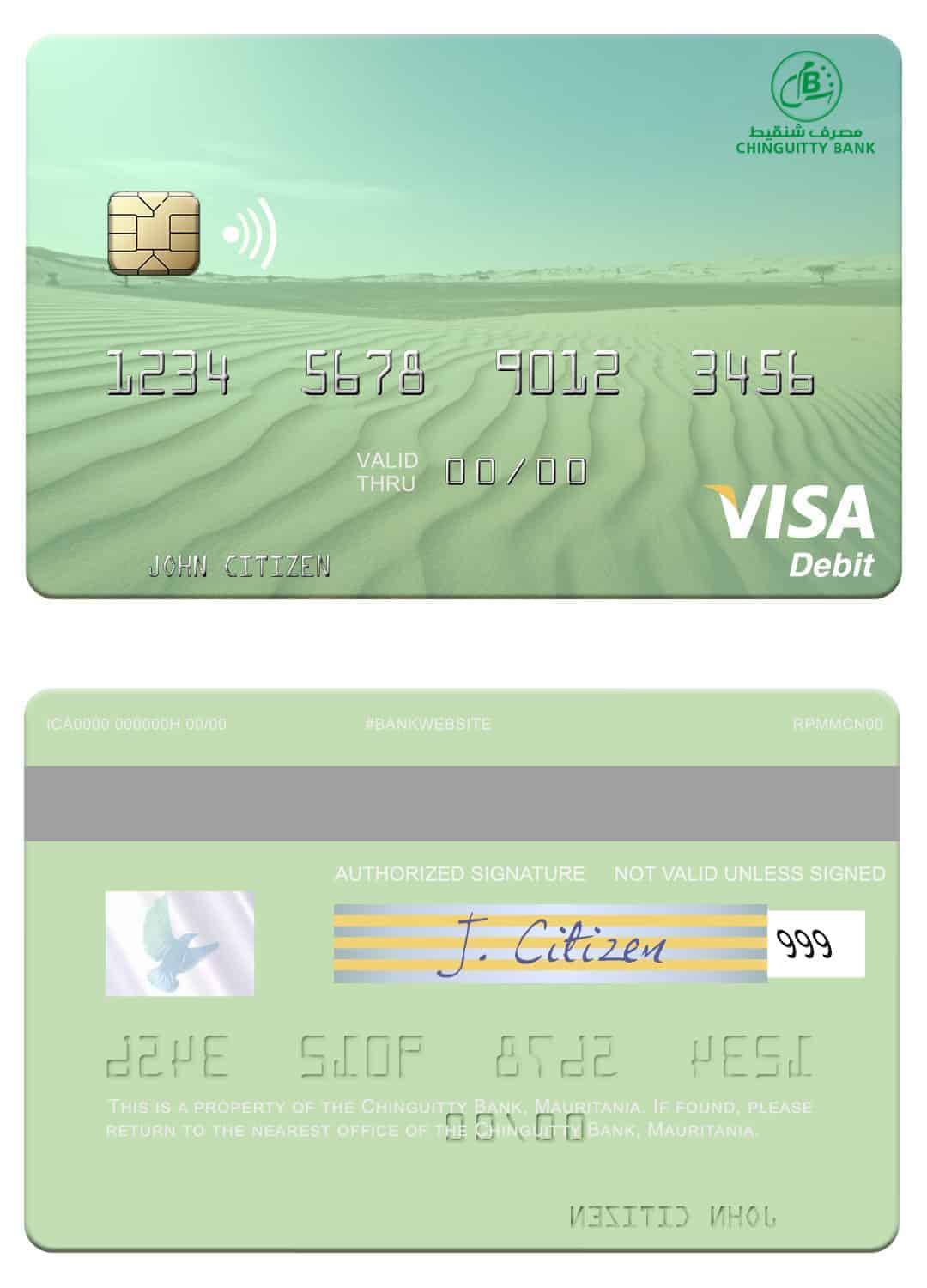Mauritania Chinguitty Bank visa card Fillable Mauritania Chinguitty Bank visa card Templates