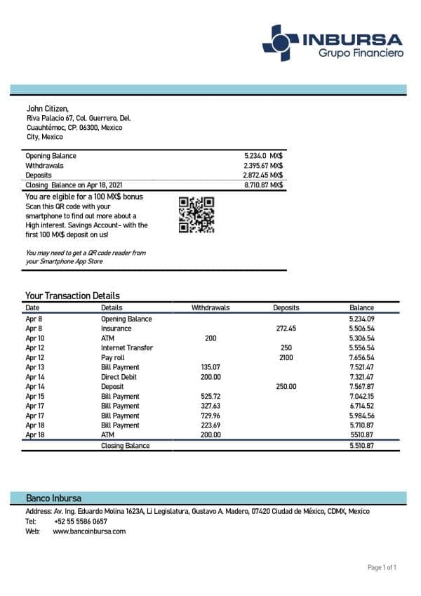 Mexico-Inbursa-Bank-statement-easy-to-fill-template-in-Word-and-PDF-format.jpg Mexico Inbursa Bank statement easy to fill template in Word and PDF format
