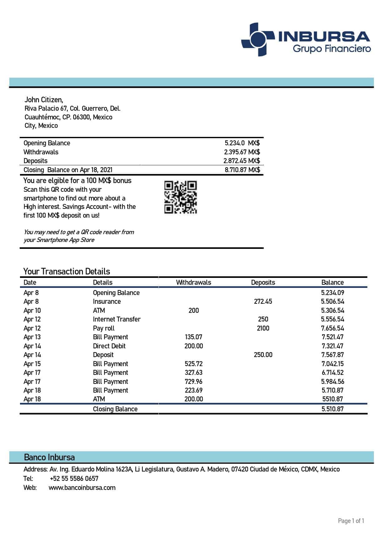 Mexico-Inbursa-Bank-statement-easy-to-fill-template-in-Word-and-PDF-format.jpg Mexico Inbursa Bank statement easy to fill template in Word and PDF format
