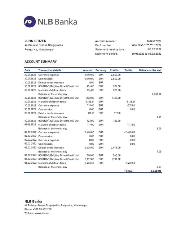Montenegro-NLB-bank-statement-Excel-and-PDF-template.jpg Montenegro NLB bank statement Excel and PDF template