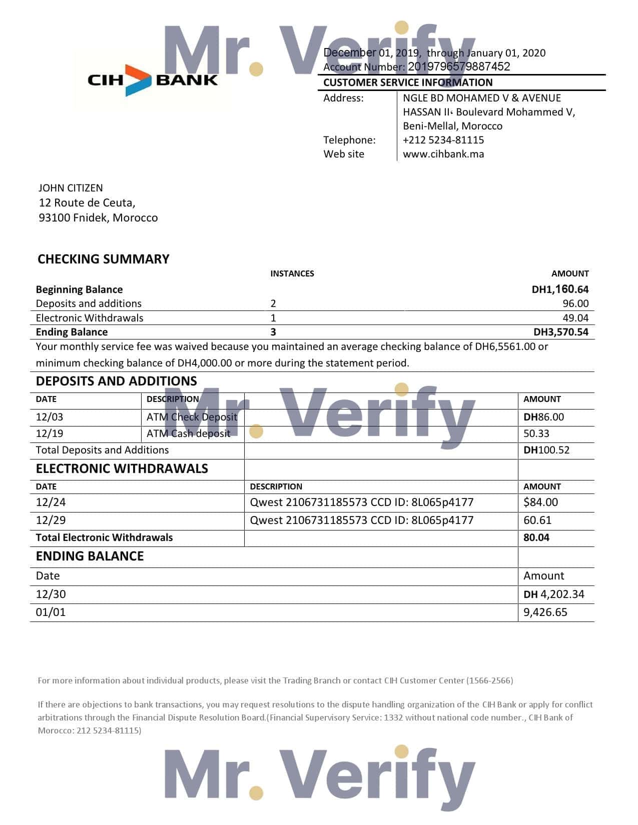 Morocco-CIH-bank-proof-of-address-statement-template-in-Word-and-PDF-format.jpg Morocco CIH bank proof of address statement template in Word and PDF format