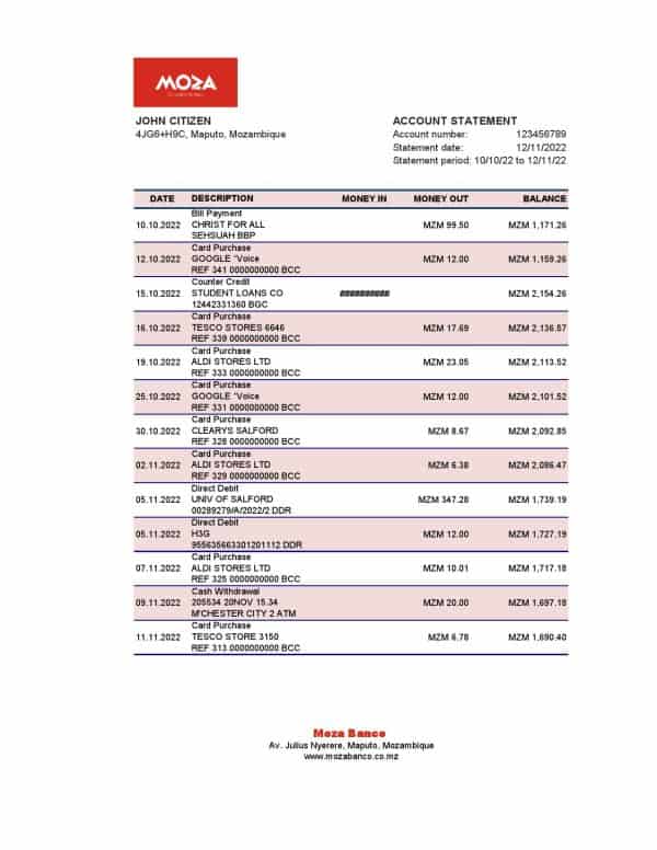 Mozambique-Moza-bank-statement-Excel-and-PDF-template.jpg Mozambique Moza bank statement Excel and PDF template