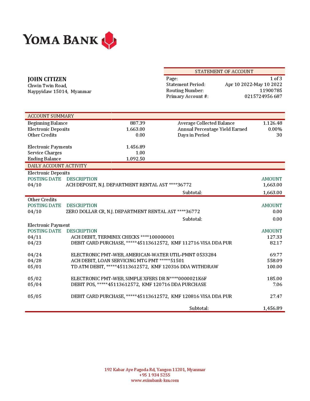 Myanmar-Yoma-bank-statement-template-in-Word-and-PDF-format.jpg Myanmar Yoma bank statement template in Word and PDF format