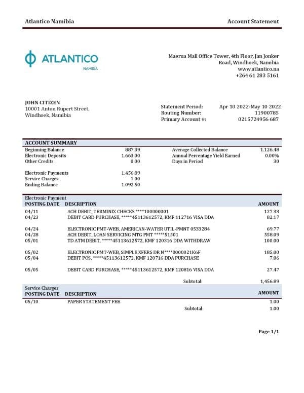 Namibia-Atlantico-bank-statement-template-in-Word-and-PDF-format.jpg Namibia Atlantico bank statement template in Word and PDF format
