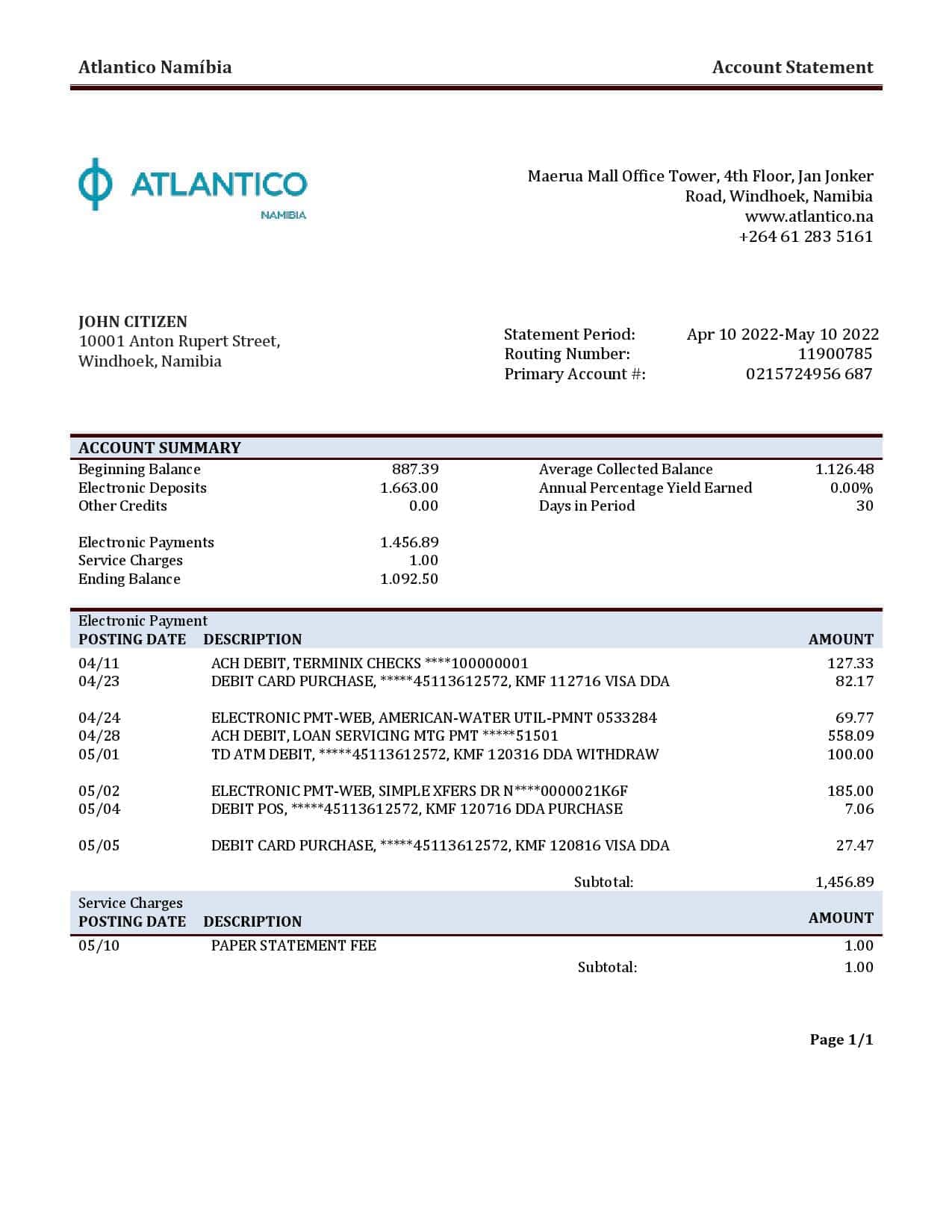 Namibia-Atlantico-bank-statement-template-in-Word-and-PDF-format.jpg Namibia Atlantico bank statement template in Word and PDF format