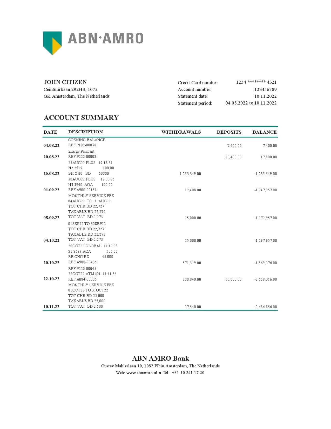 Netherlands-ABN-AMRO-bank-statement-Excel-and-PDF-template.jpg Netherlands ABN AMRO bank statement Excel and PDF template