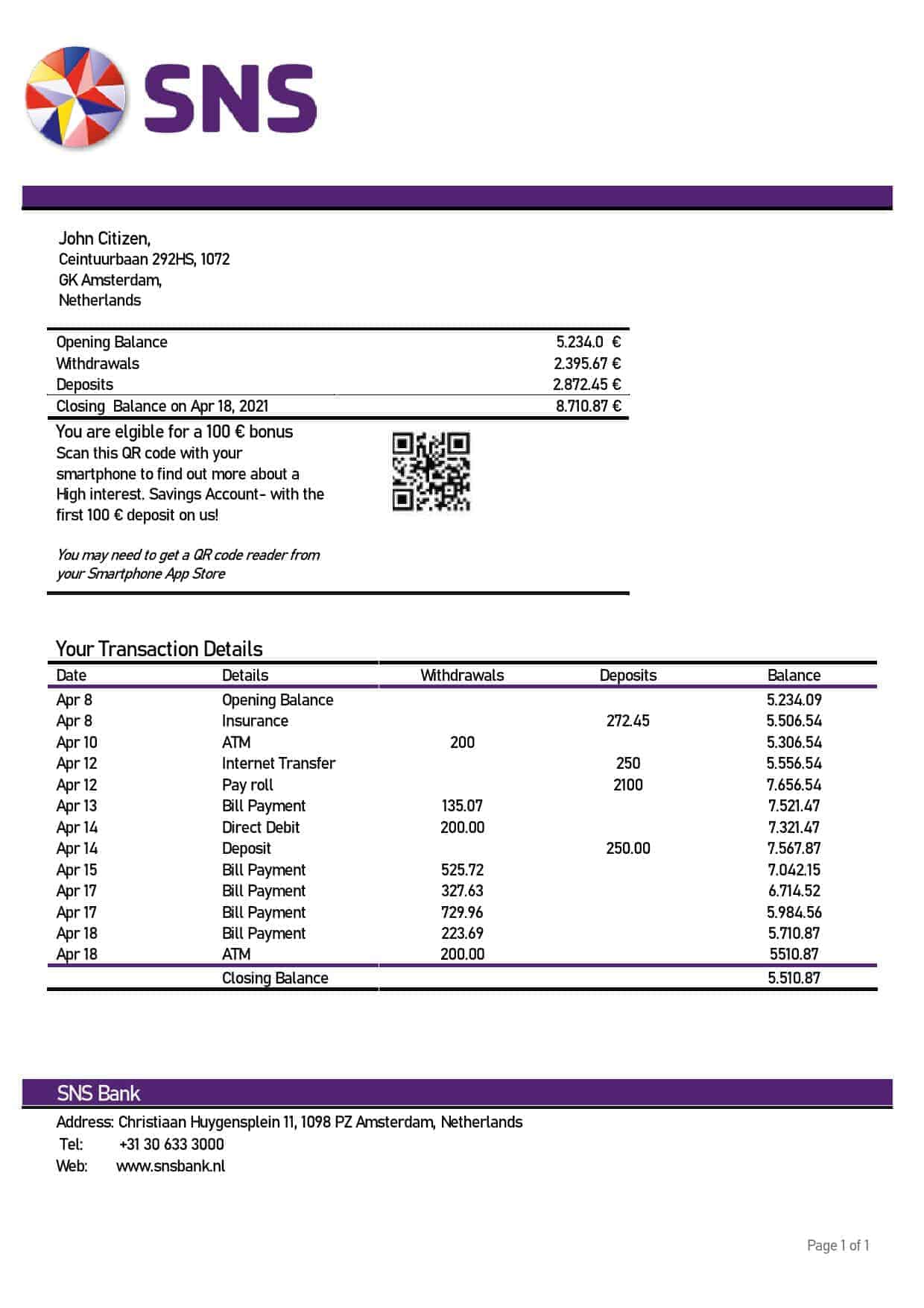 Netherlands-SNS-bank-statement_000001-1.jpg Netherlands SNS bank statement template in Word and PDF format