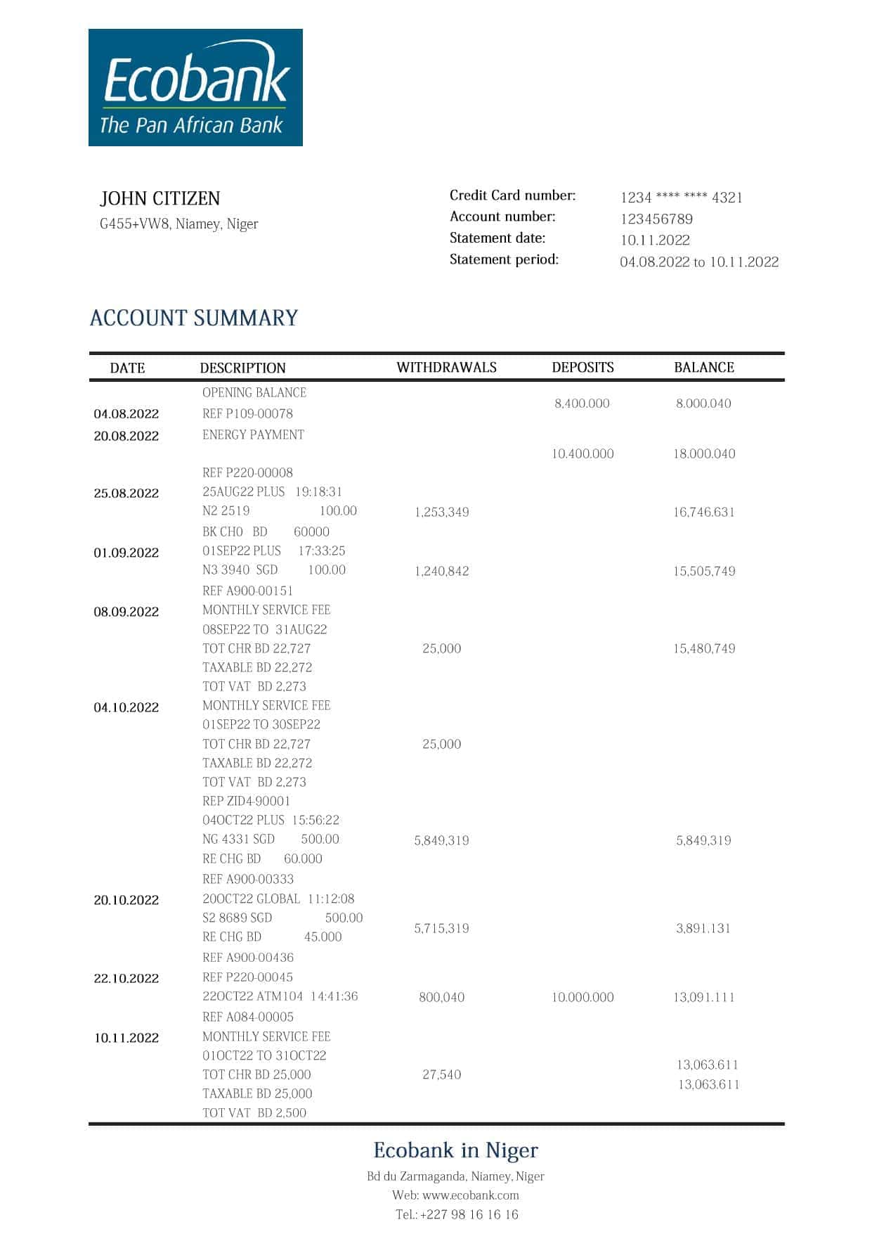 Niger-Ecobank-bank-statement-template-in-Word-and-PDF-format.jpg Niger Ecobank bank statement template in Word and PDF format