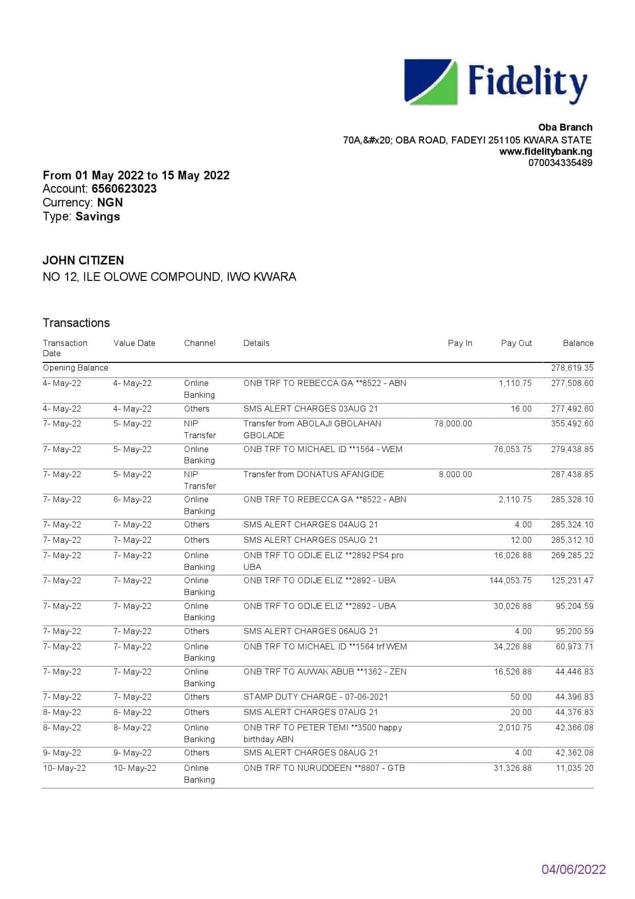 Nigeria-Fidelity-bank-statement-Word-and-PDF-template-1.jpg Nigeria Fidelity bank statement, Word and PDF template