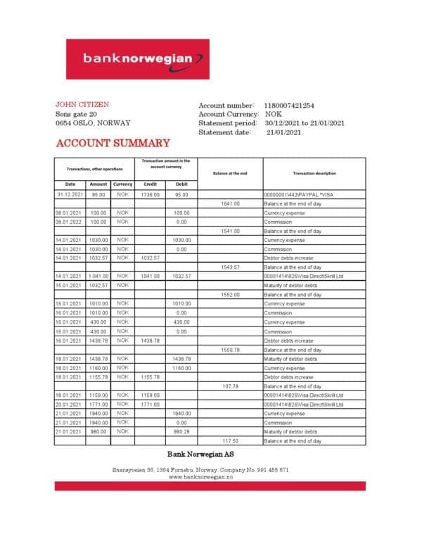 Norway-Bank-Norwegian-AS-bank-statement-easy-to-fill-template-in-.xls-and-.pdf-file-format.jpg Norway Bank Norwegian AS bank statement easy to fill template in .xls and .pdf file format