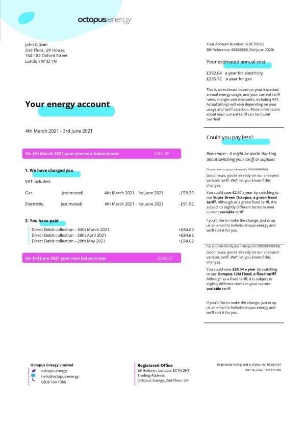 Octopus-Energy_000001.jpg United Kingdom Octopus Energy utility bill template in Word and PDF format, 3 pages