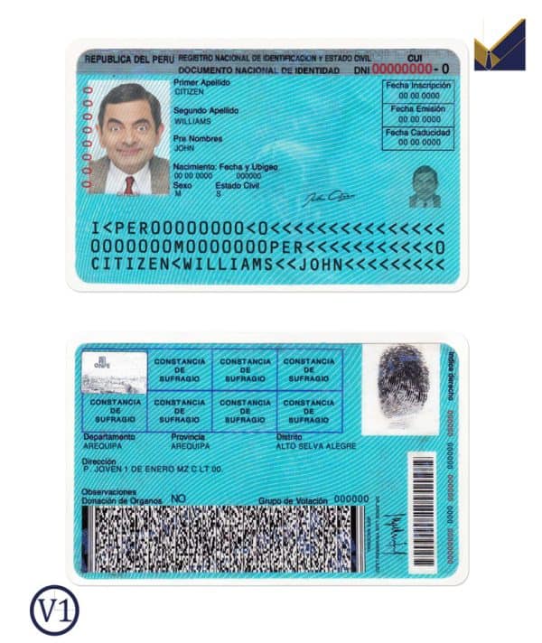 PERU-id-card-template
