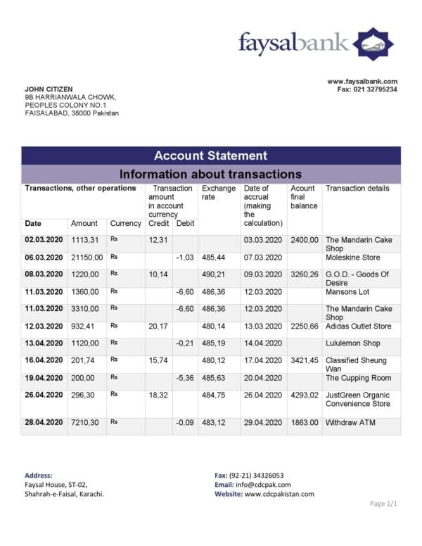 Pakistan-Faysal-bank-statement-template-in-Word-and-PDF-format.jpg Pakistan Faysal bank statement template in Word and PDF format