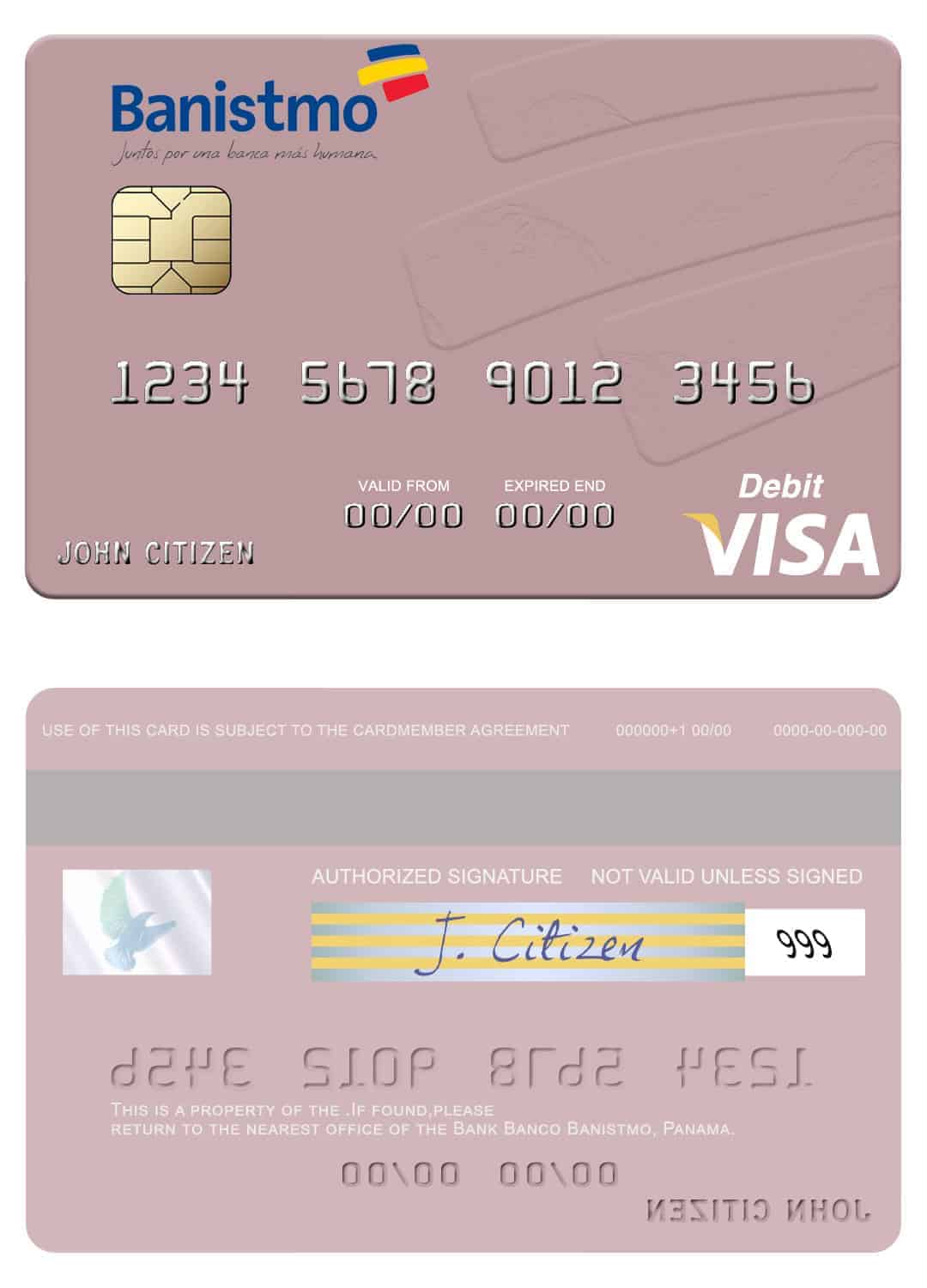 Panama Banco Banistmo visa debit card Panama Banco Banistmo visa debit card