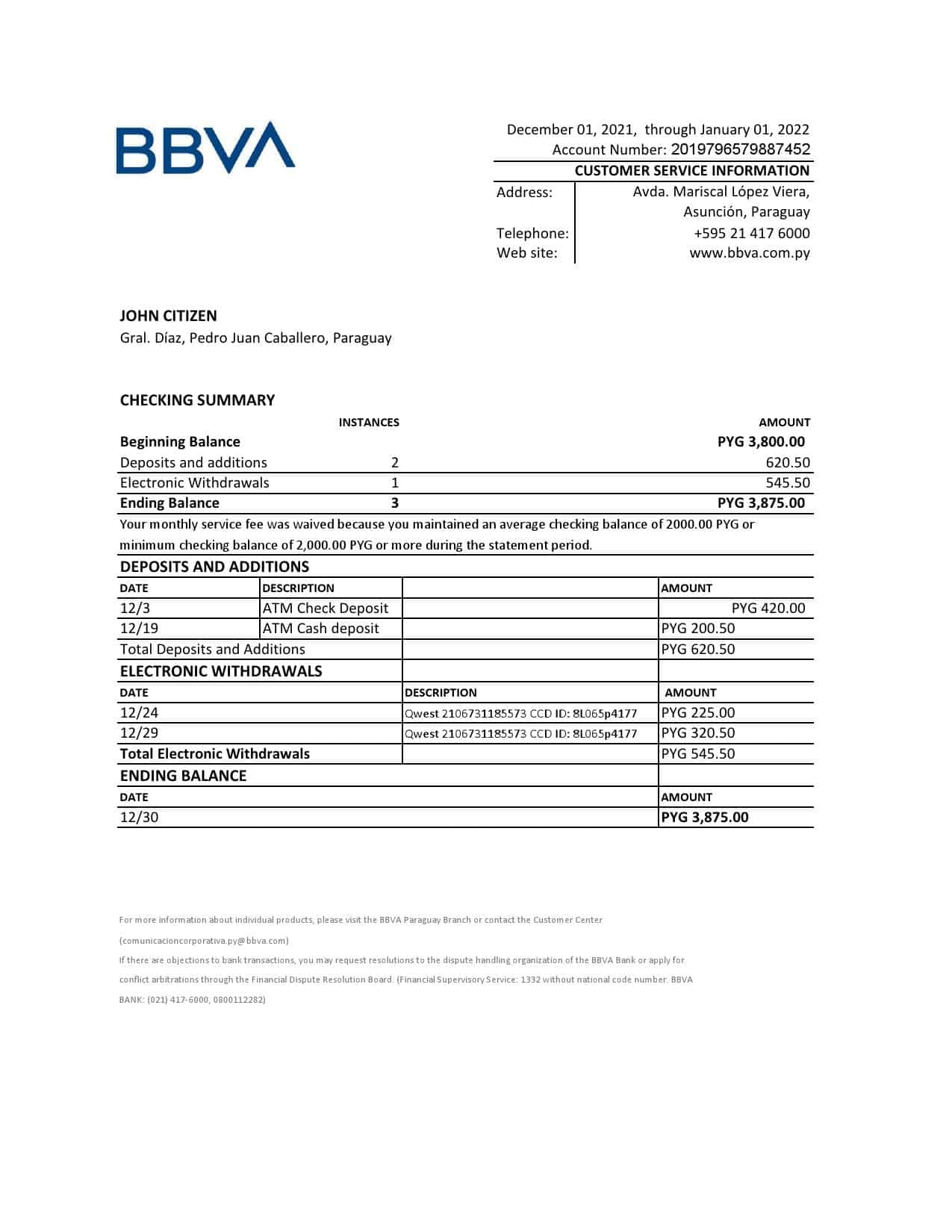 Paraguay-BBVA-bank-statement-Excel-and-PDF-template.jpg Paraguay BBVA bank statement Excel and PDF template