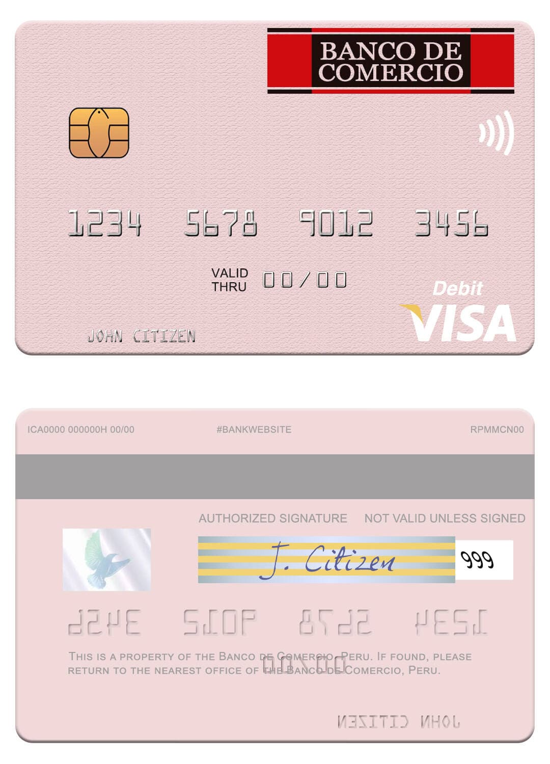 Peru Banco de Comercio visa debit card Fillable Peru Banco de Comercio visa debit card Templates