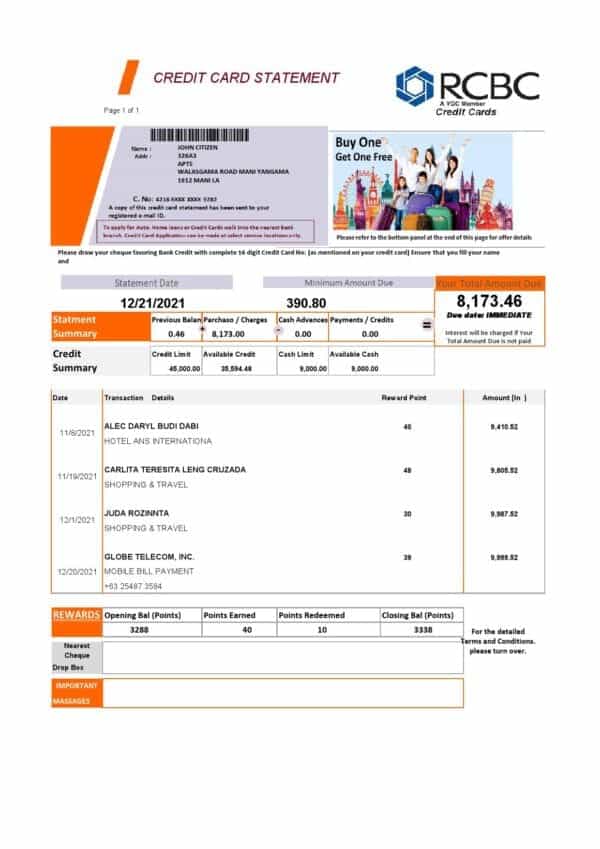Philippines-Rizal-Commercial-Banking-Corporation-RCBC-credit-card-statement-template-in-.xls-and-.pdf-file-format.jpg Philippines Rizal Commercial Banking Corporation (RCBC) credit card statement template in .xls and .pdf file format