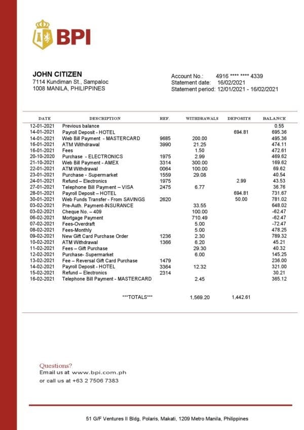 Phipippines-Bank-of-the-Philippine-Islands_000001.jpg Philippines Bank of the Philippine Islands proof of address bank statement template in Word and PDF format