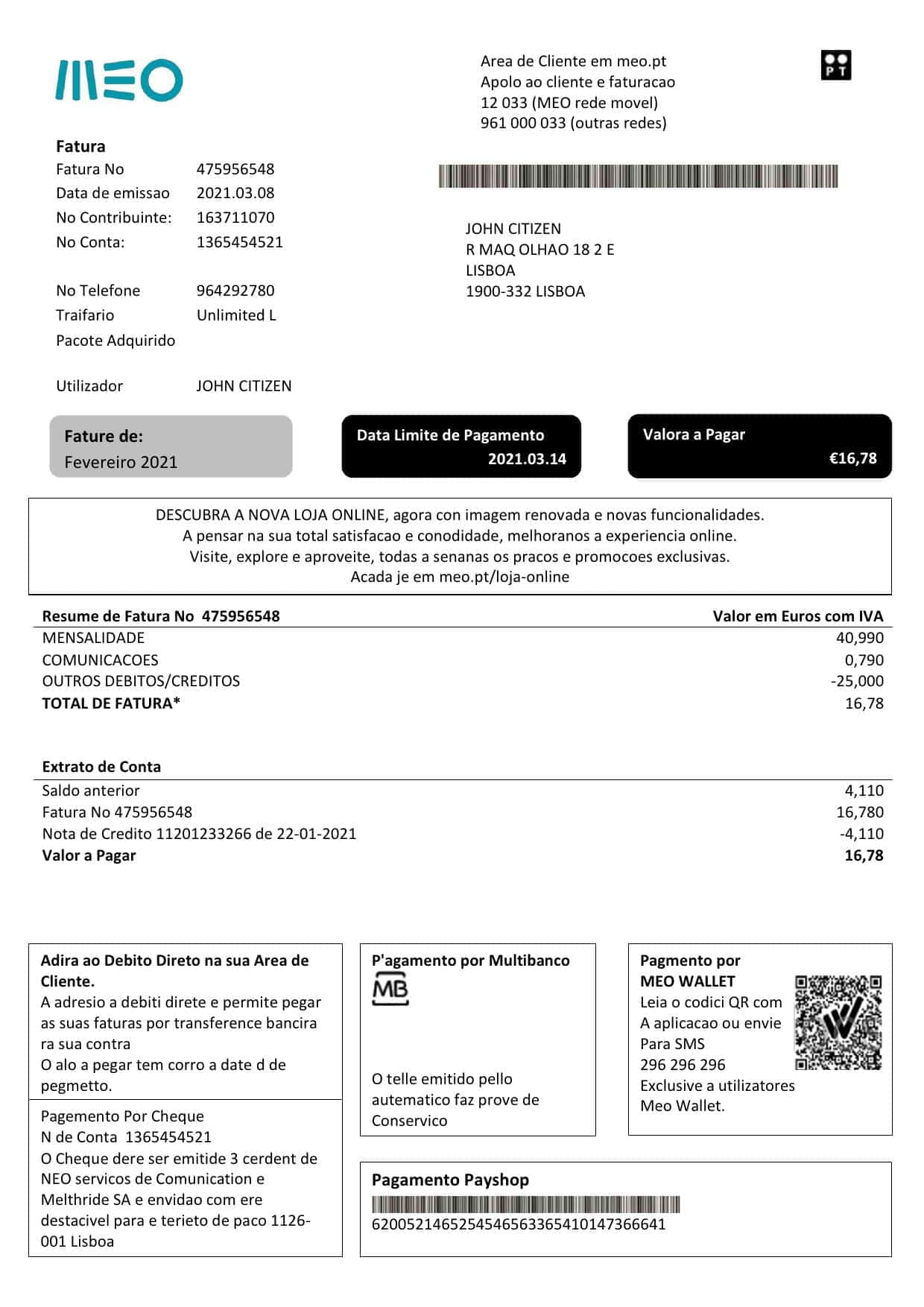 Portugal-MEO-utility-bill_000001.jpg Portugal MEO utility bill template in Word and PDF format, fully editable
