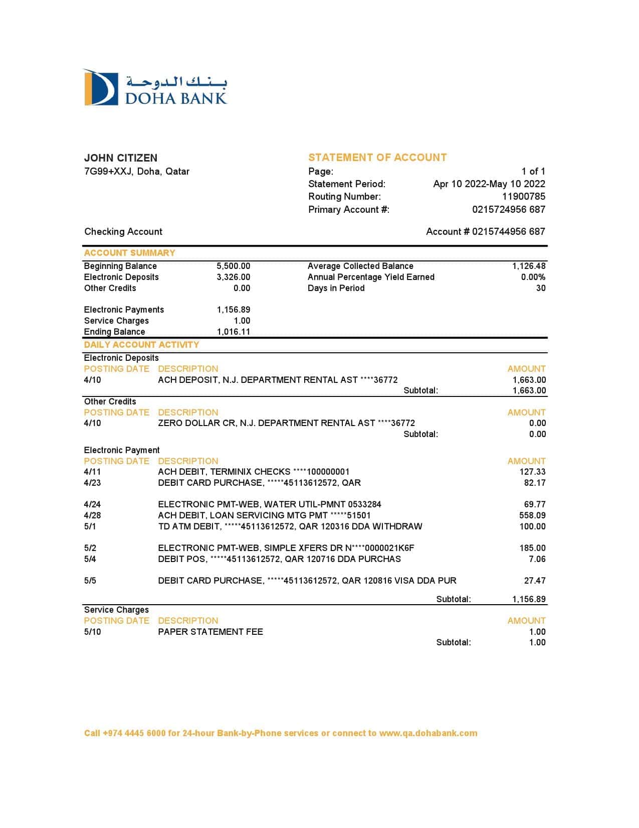 Qatar-Doha-bank-statement-Excel-and-PDF-template.jpg Qatar Doha bank statement, Excel and PDF template
