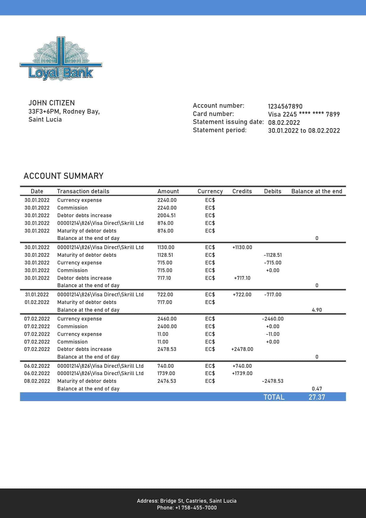 Saint-Lucia-Loyal-Bank-bank-proof-of-address-statement-template-in-Word-and-PDF-format.jpg Saint Lucia Loyal Bank bank proof of address statement template in Word and PDF format
