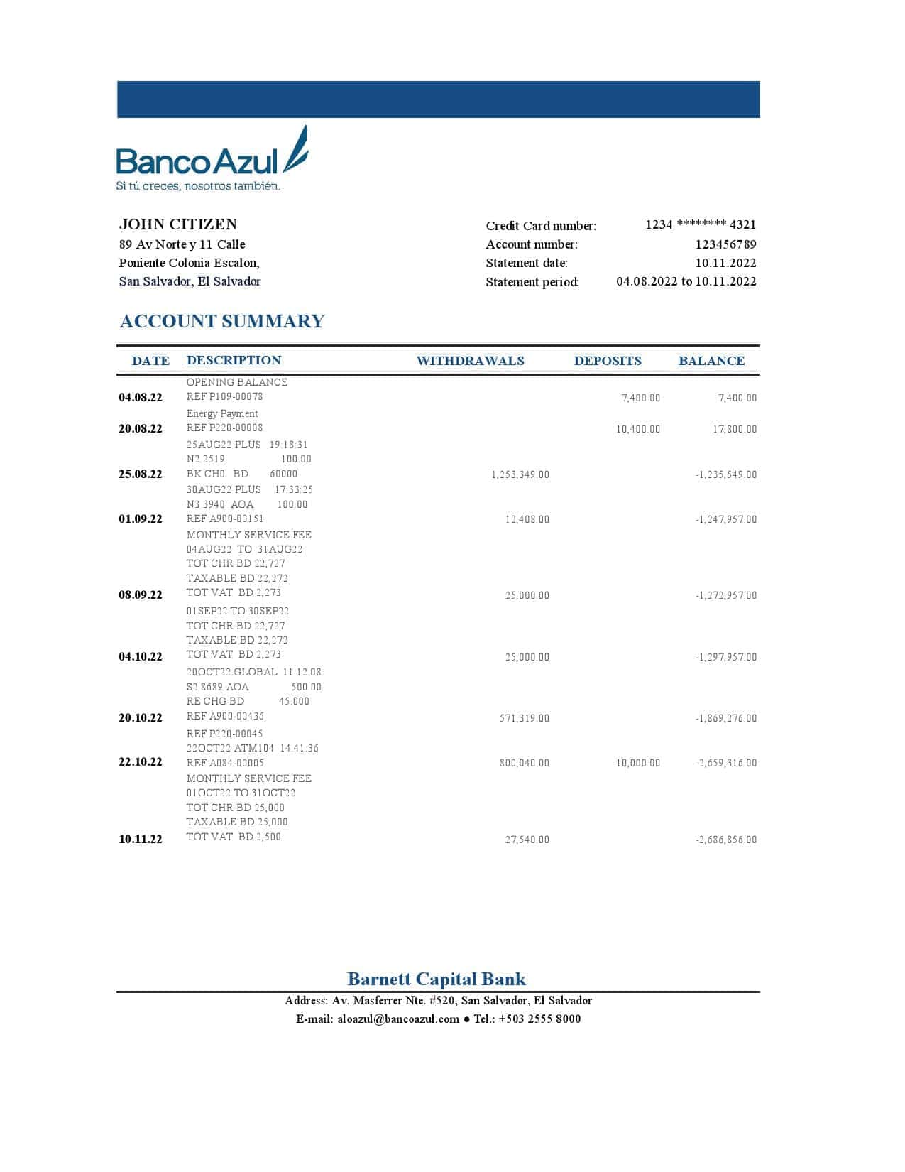 Salvador-Banco-Azul-bank-statement-Excel-and-PDF-template.jpg Salvador Banco Azul bank statement Excel and PDF template