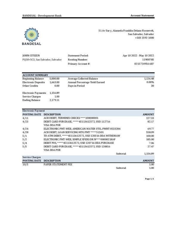 Salvador-Bandesal-bank-statement-Excel-and-PDF-template.jpg Salvador Bandesal bank statement, Excel and PDF template